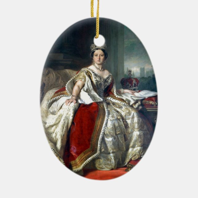 Franz Winterhalter Portrait Queen Victoria Keramikornament (Hinten)