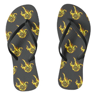 Franzied Flame Fan Art Flip Flops