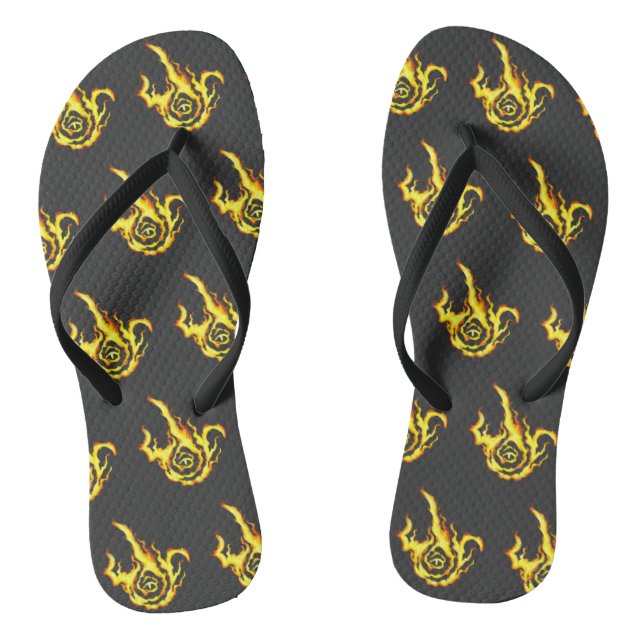 Franzied Flame Fan Art Flip Flops (Fußbett)