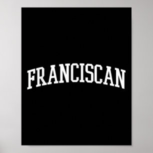 Franziskanischer Bogen Vintage Retro Hochschulspor Poster