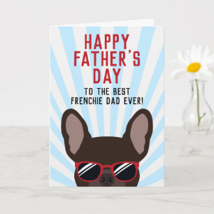 Franziskus-Vater-Tag Brown Französischer Bulldog Karte