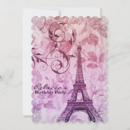 Franzose eiffel turm party Geburtstag Einladung