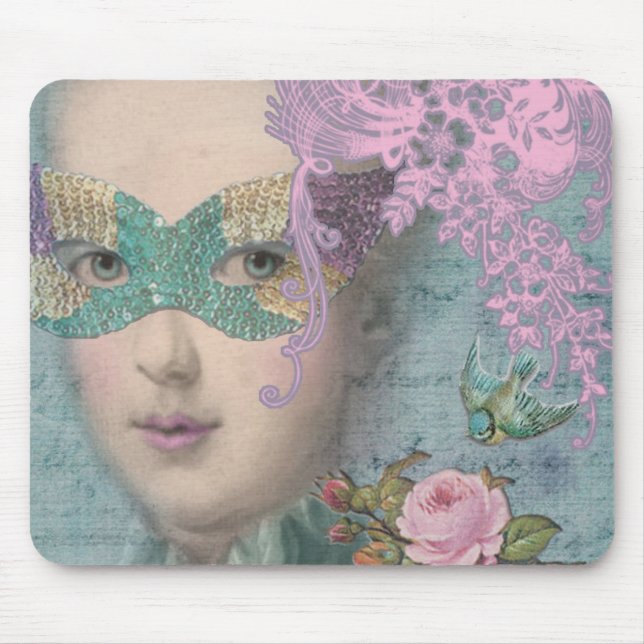 Franzose-Maskerade Mousepad (Vorne)