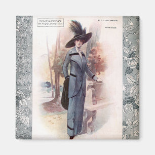Franzose-Mode-Zeitschriften-Vintager Magnet KRW
