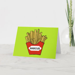 Franzose Pommes frites benutzerdefinierte leere Gr Karte