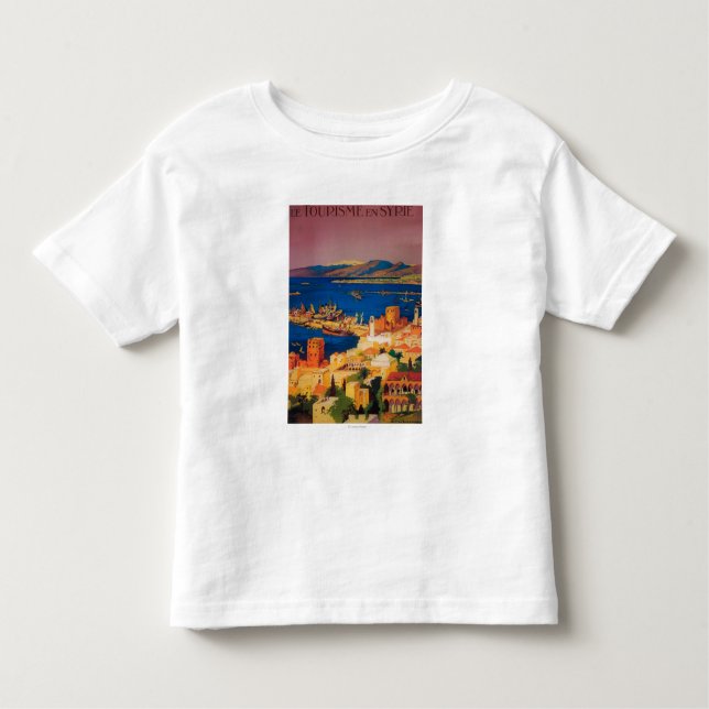 Franzose-Reise-Plakat, bereisend in Syrien Kleinkind T-shirt (Vorderseite)