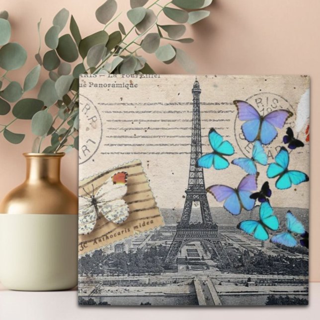 Franzose-Reiseturm Fliese (romantic french france travel paris eiffel tower ceramic tile)