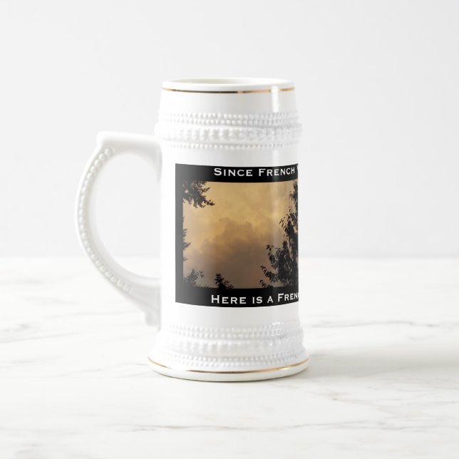 Franzose-Vanilla Icesahnehimmel Stein Bierglas (Links)