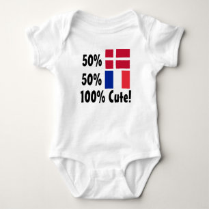 Franzosen 100% 50% Dänische-50% niedlich Baby Strampler