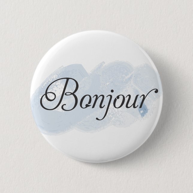 Franzosen Bonjour Button (Vorderseite)