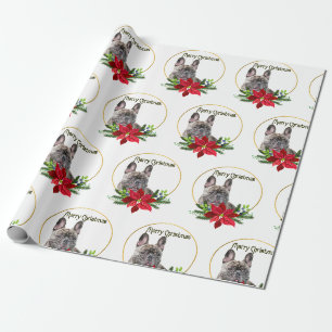 Franzosen-Bulldog in einem Urlaubskrieg Geschenkpapier
