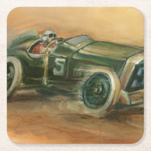 Franzosen Grandprix Racecar durch Ethan Harper Rechteckiger Pappuntersetzer