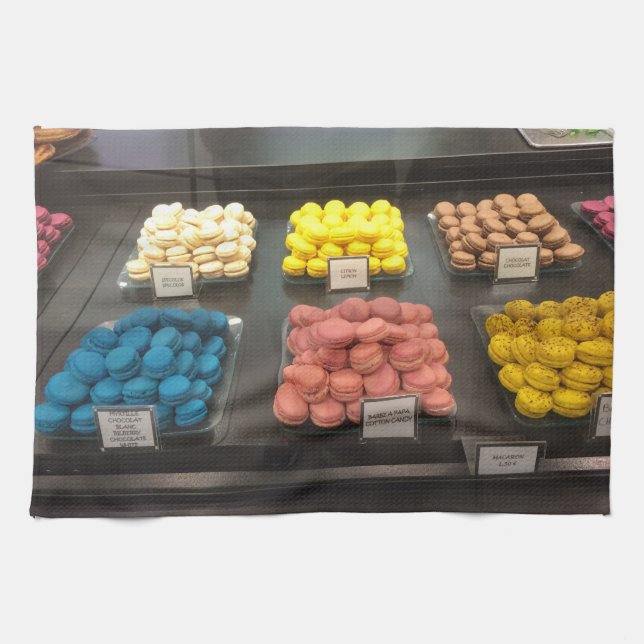 Franzosen Macarons | Paris, Frankreich Handtuch (Horizontal)
