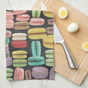 Franzosen Macarons Pop-Kunst Geschirrtuch