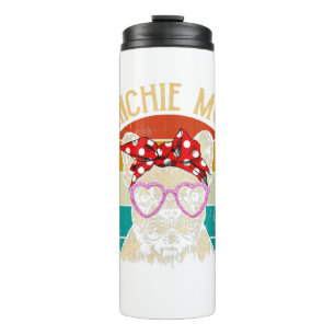 Franzosen-Mama-Liebhaber-Geschenk im Vintage-Retro Thermosbecher