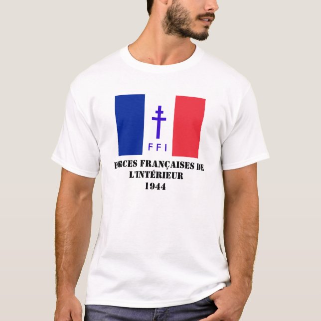 Franzosen zwingen Widerstand T-Shirt (Vorderseite)