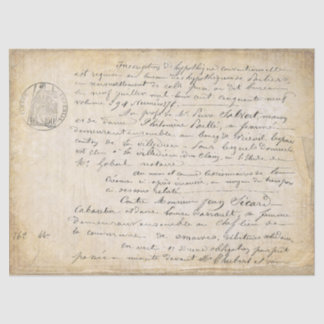 Französisch Alte Skriptdekoupage Seidenpapier