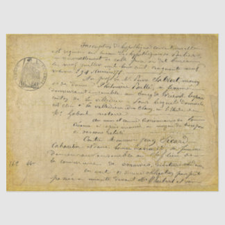 Französisch altes Script Decoupage Gold Tissue Pap Seidenpapier