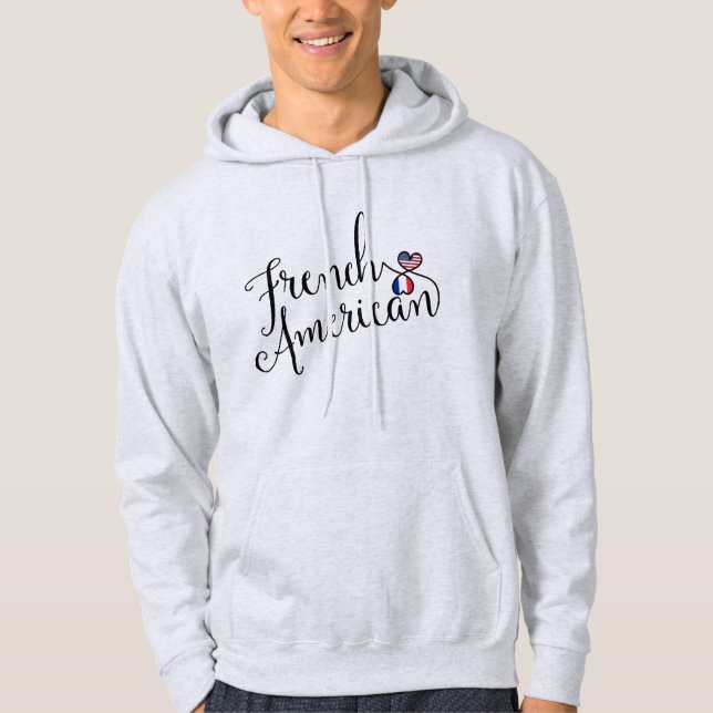 Französisch-Amerikaner entwinted Hearts Hoodie (Vorderseite)