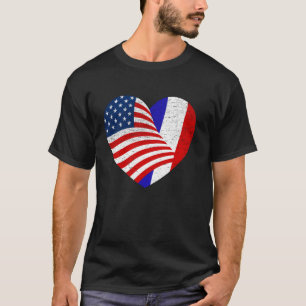 Französisch-amerikanischer Stolz USA und Frankreic T-Shirt