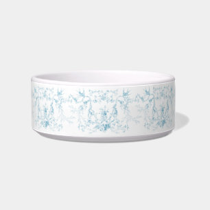 Französisch Aqua Floral Garland Pet Bowl Napf
