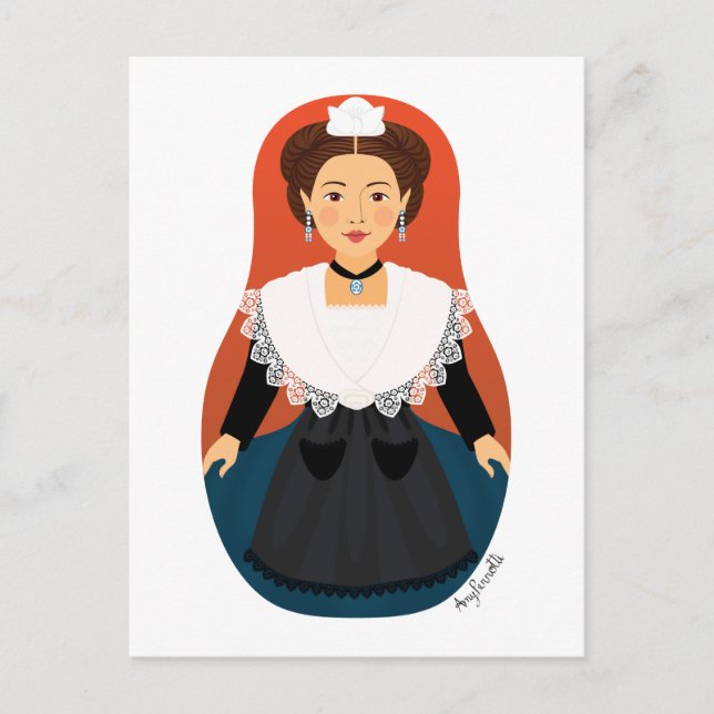 Französisch, Arles, Provence Matryoshka Postkarte (Vorderseite)