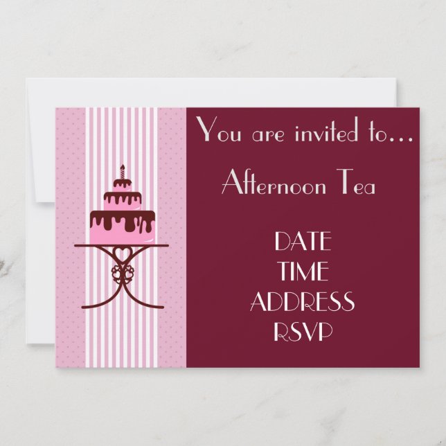 Französisch Art Deco Nachmittags Party Einladung (Vorderseite)