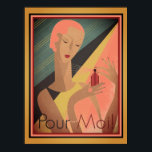 Französisch, Art Deco, Pour Moi Parfüm Poster<br><div class="desc">Art Deco Pour Moi Vintages Parfüm Werbung Poster.</div>