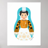Französisch, Bigoudène Matryoshka Poster