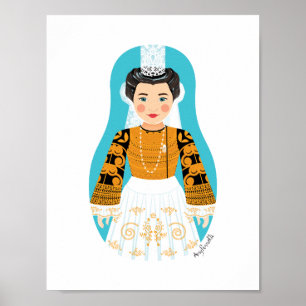 Französisch, Bigoudène Matryoshka Poster