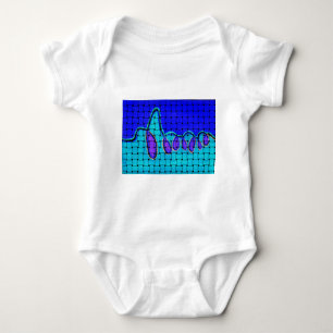 Französisch Blau Abstrakt mit Woven Texture Baby Strampler
