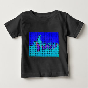 Französisch Blau Abstrakt mit Woven Texture Baby T-shirt