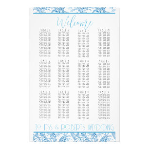 Französisch Blau Chinoiserie Toile Grandmillennial Fotodruck