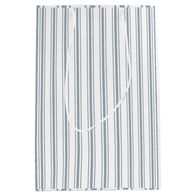 Französisch Blau gestreift Mittlere Geschenktüte (Vorderseite)