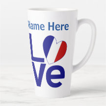 Französisch Blau LOVE Gearr Flagge Personalisiert 