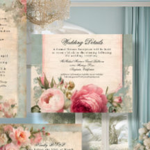 Französisch Blau Rosa Florale Elegante Hochzeiten