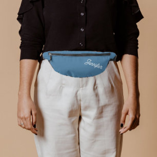Französisch Blau stilisierter Brautjungfer Name Bauchtasche
