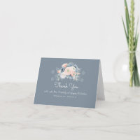Französisch Blau und Dusty Rose Elegante Blumen Da