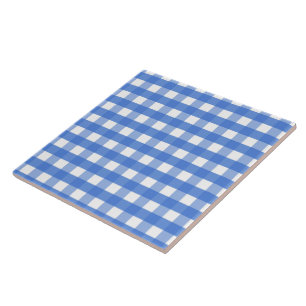 Französisch Blau und Weiß Gingham Fliese