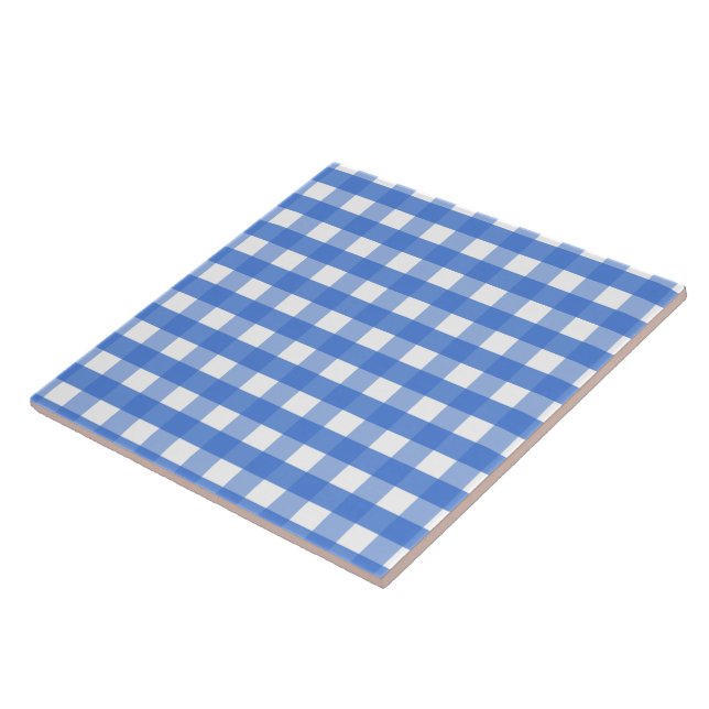 Französisch Blau und Weiß Gingham Fliese (Seite)