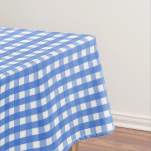 Französisch Blau und Weiß Gingham Tischdecke
