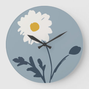 Französisch Blau-Weiße Moderne Farmhaus Einzel-Dai Große Wanduhr