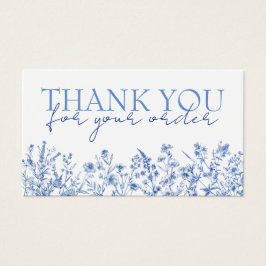 Französisch blaue Wildblumen danke Rabattkarte