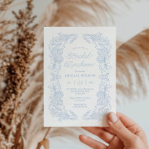 Französisch Blaues Erbstück-Bridal-Luncheon