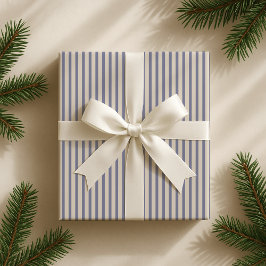 Französisch-blaugestreiftes elegantes Wrapping Pap Geschenkpapier