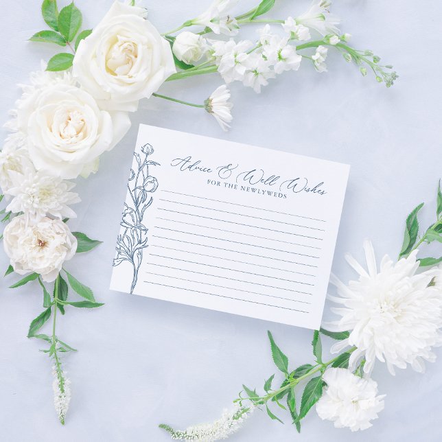 Französisch Blue Chinoiserie Blumenstrauß-Karte Begleitkarte (Von Creator hochgeladen)