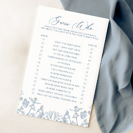 Französisch Blue Chinoiserie Bridal Guess Who Game