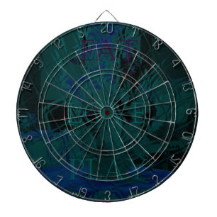 Französisch Blue Liebe Eat Play Blume Farben für a Dartscheibe