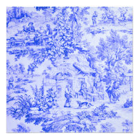 Französisch Blue White Toile Chinoiserie Rustikale