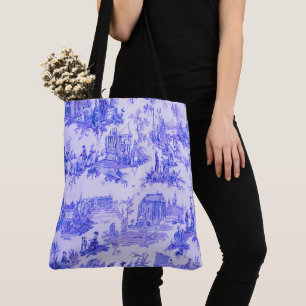 Französisch Blue White Toile Chinoiserie Stil Rust
